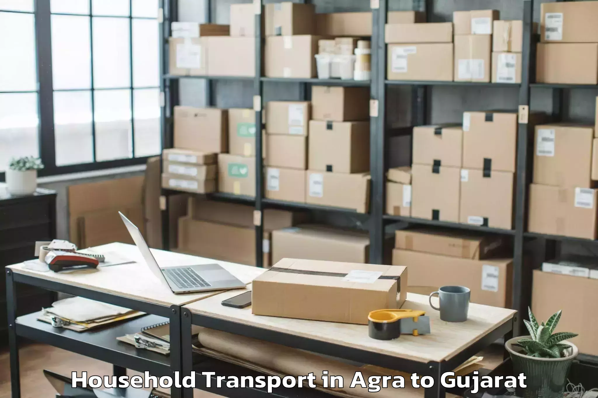 Affordable Agra to Kandla Port Household Transport